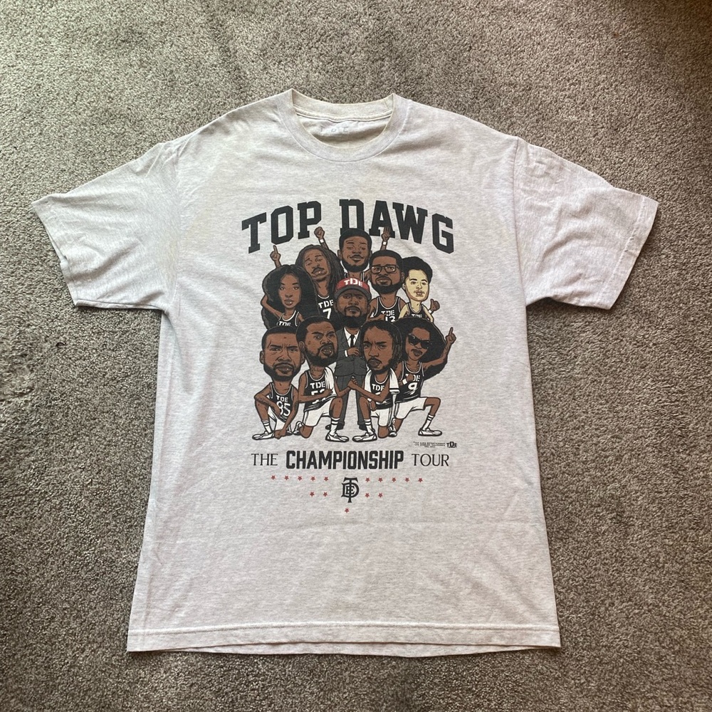 Top Dawg TDE The Championship Tour Tee T-Shirt Men’s Large Rap Tee
